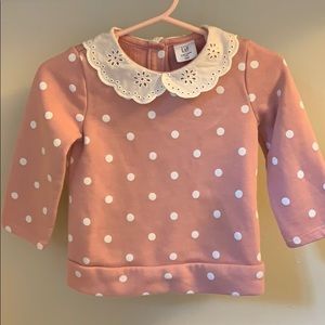Baby Gap shirt with ruffle collar.